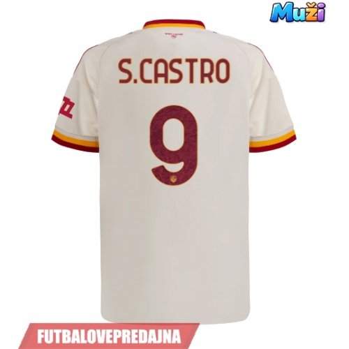 Lacne Muži Futbalové dres AS Roma Santiago Castro #9 2026-27 Krátky Rukáv - Preč